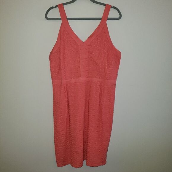 OLD NAVY CORAL EYELET SUMMER DRESS SIZE 16 - Picture 1 of 7